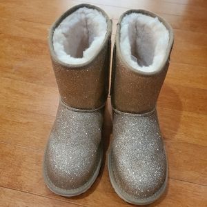 Girls Gold UGG Boots Size 4